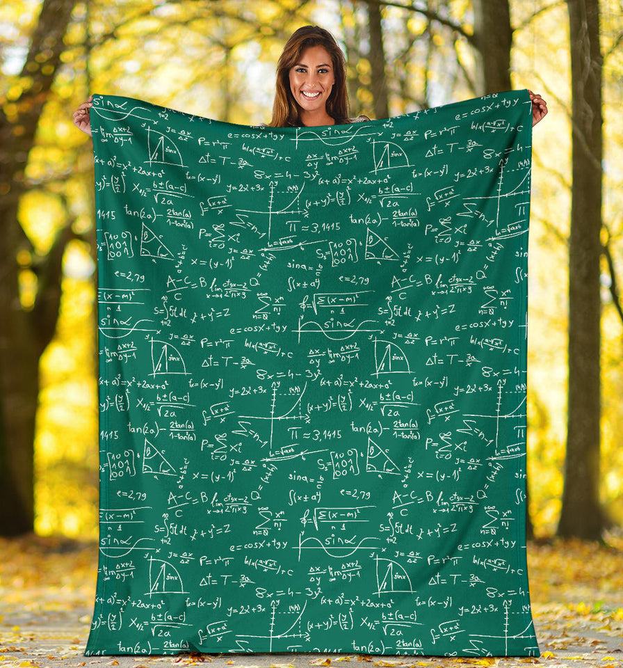 Math Pattern Print Design 01 Premium Blanket