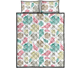 Colorful shell pattern Quilt Bed Set