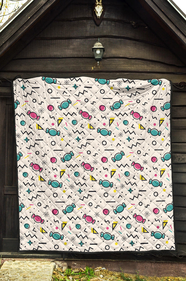 Candy Design Pattern Premium Quilt