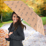 Engine Piston Cream Background Pattern Print Design 04 Umbrella