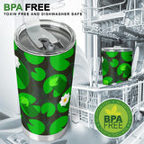 Frog Waterlily Pattern Tumbler