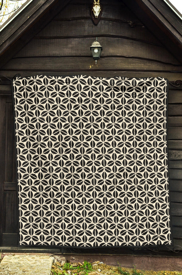Coffee Bean Abstract Modern Pattern Premium Quilt