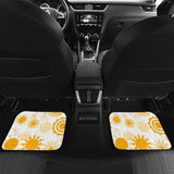 Sun Design Pattern Front And Back Car Mats