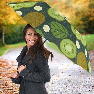 Whole Sliced Kiwi Leave And Flower Umbrella