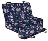 Pink Sakura Cherry Blossom Blue Background Dog Car Seat Covers