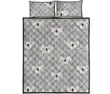 Cute koala leaves pattern Quilt Bed Set