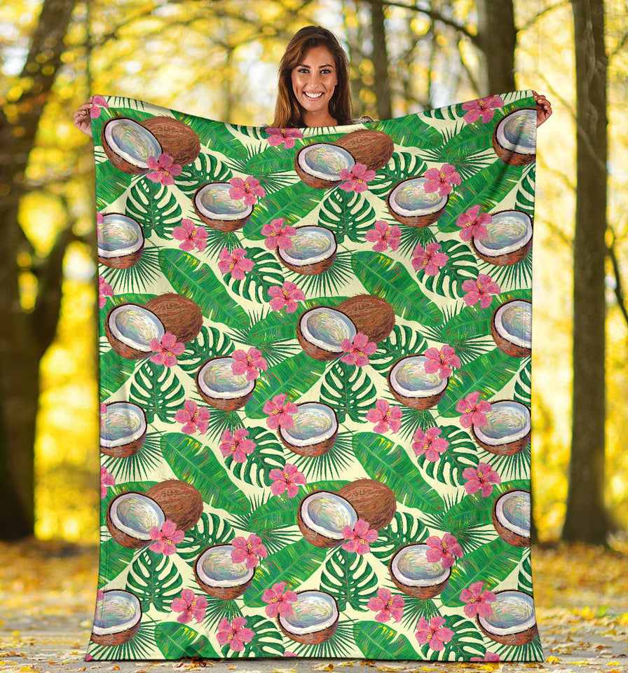 Coconut Pattern Print Design 01 Premium Blanket