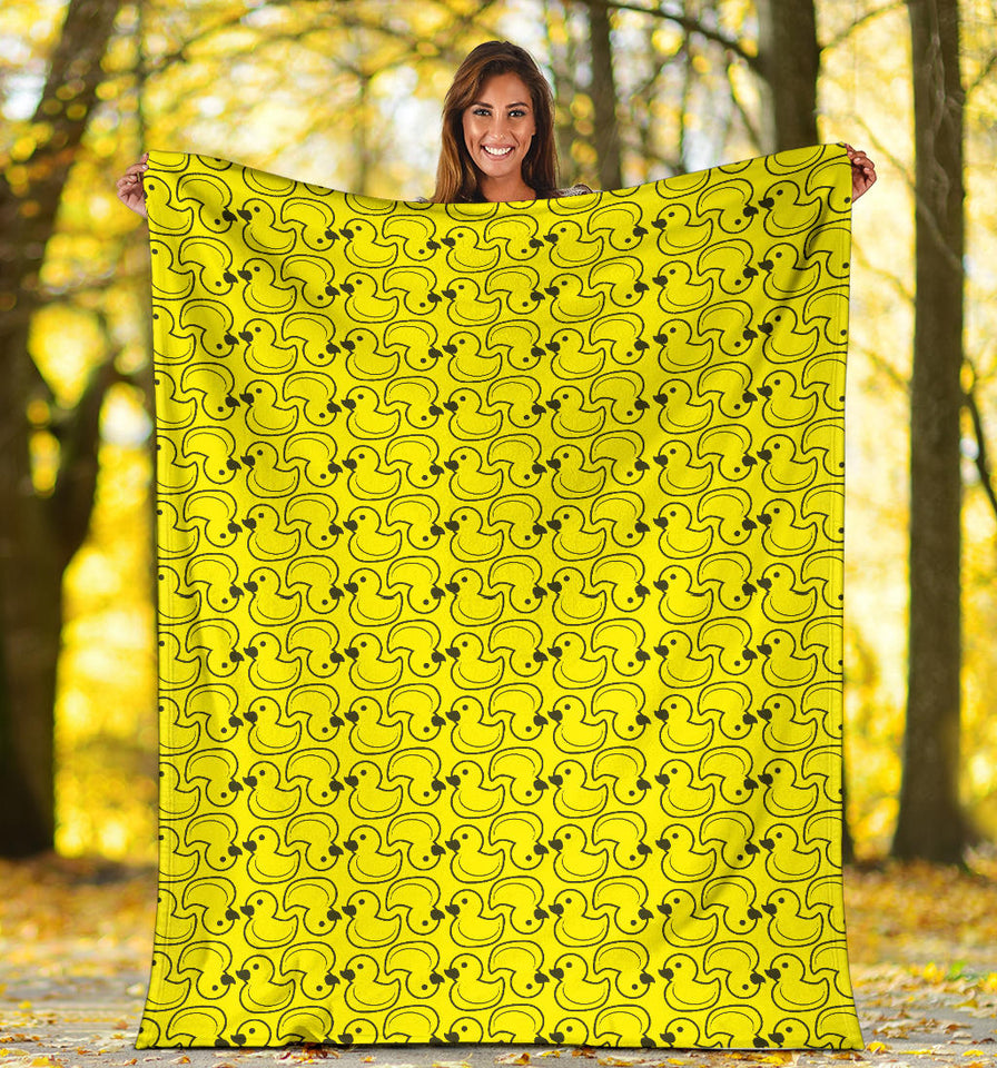 Duck Toy Pattern Print Design 02 Premium Blanket