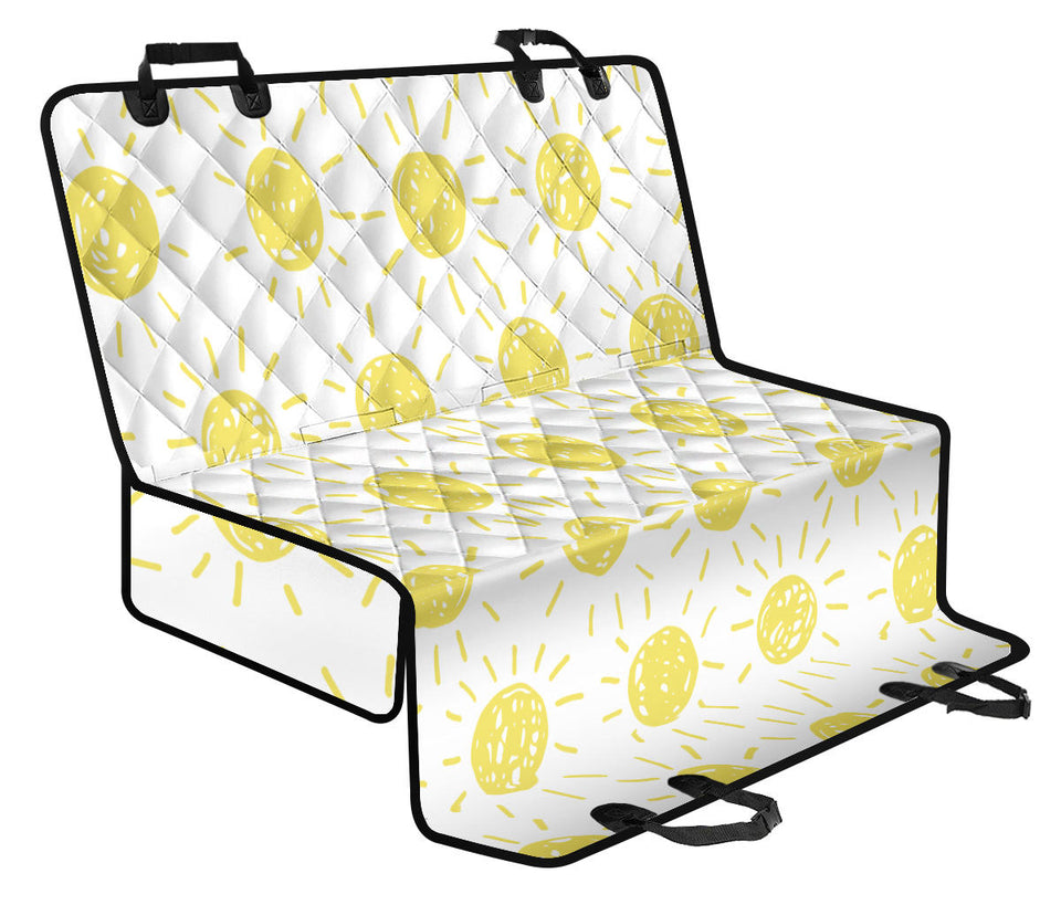 Hand Drawn Sun Pattern Dog Car Seat Covers