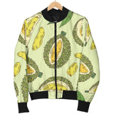 Durian Leaves Pattern Background Women'S Bomber Jacket