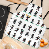 Cute Ninja Katana Sword Pattern Adjustable Apron