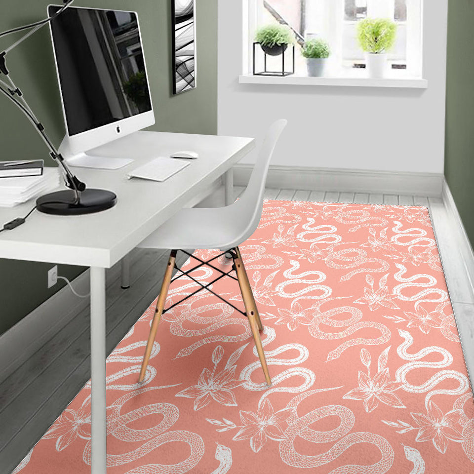 Snake Lilies Flower Pattern Area Rug