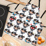 Cute Ninja Design Pattern Adjustable Apron
