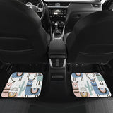 Lama Alpaca Cactus Hand Drawn Pattern Front And Back Car Mats