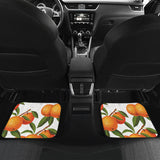Oranges Pattern Background Front And Back Car Mats