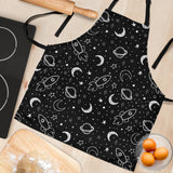 Hand Drawn Space Rocket Star Planet Adjustable Apron