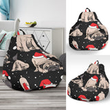 Christmas Pugs Santa_S Red Cap Pattern Bean Bag Cover