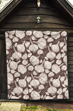 Garlic Bulb Dark Background Premium Quilt