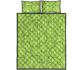 Slices of Lime pattern Quilt Bed Set