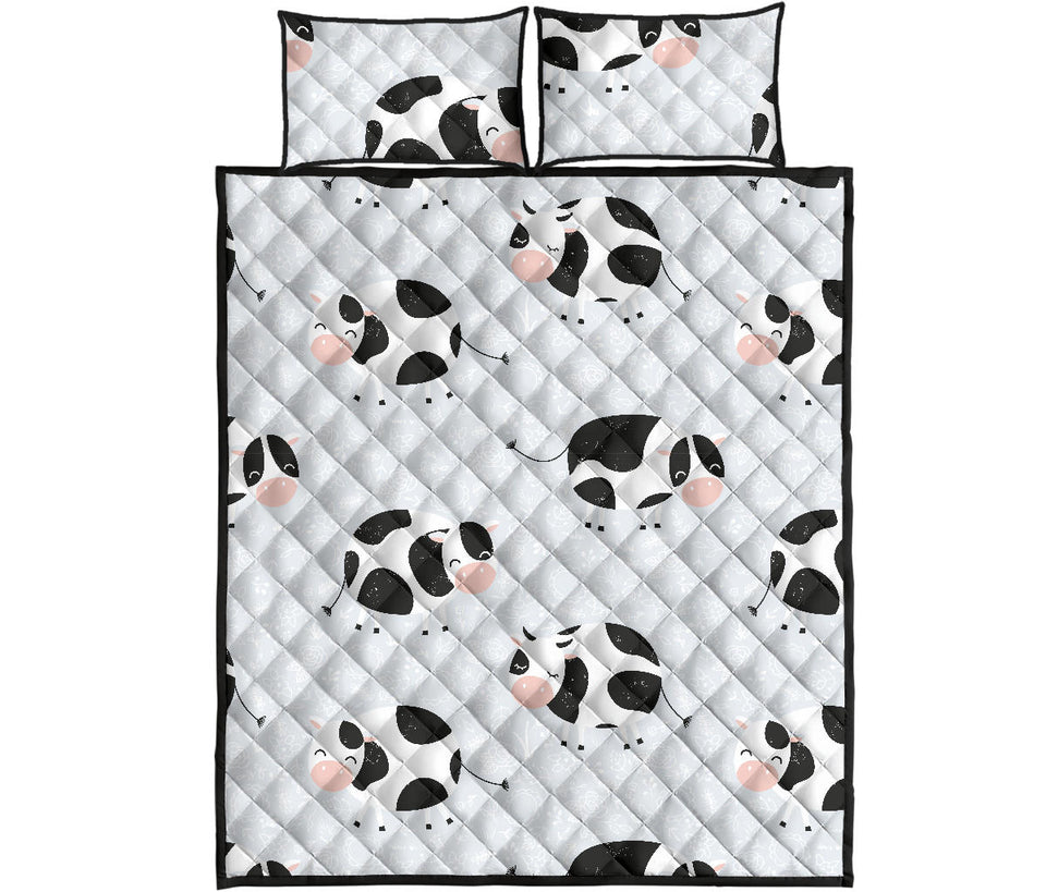 Cute cows pattern Quilt Bed Set