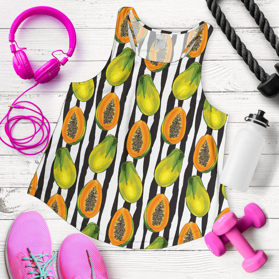 papaya design pattern Women Racerback Tank Top