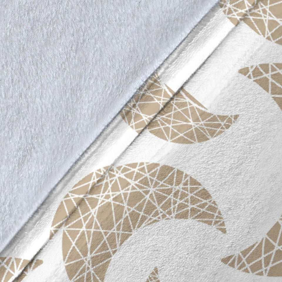 Cool Gold Moon Abstract Pattern Premium Blanket