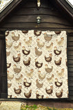 Cute Rooster Chicken Cock Premium Quilt