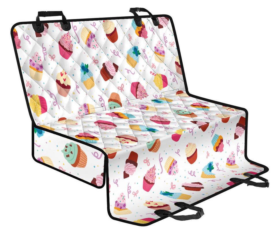 Cake Cupcake Design Pattern Dog Car Seat Covers