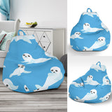 Cute Sea Lion Seal Pattern Background Bean Bag Cover