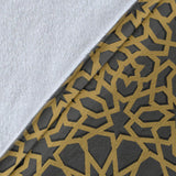 Arabic Star Gold Pattern Premium Blanket