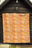 Camper Van Pattern Print Design 04 Premium Quilt