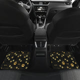 Dog Paws Pattern Print Design 05 Front and Back Car Mats