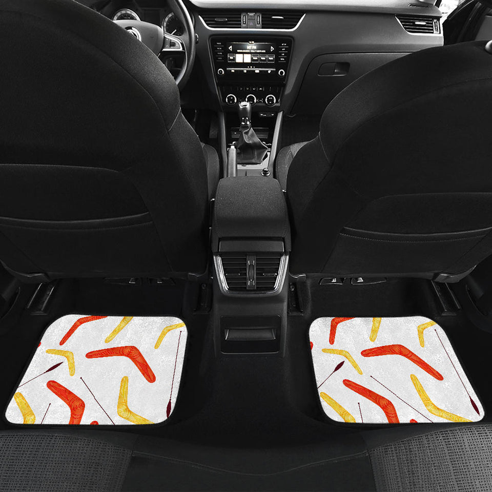 Waterclor Boomerang Australian Aboriginal Ornament Front And Back Car Mats