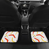 Waterclor Boomerang Australian Aboriginal Ornament Front And Back Car Mats