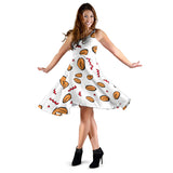 Peanuts Pattern Background Sleeveless Midi Dress