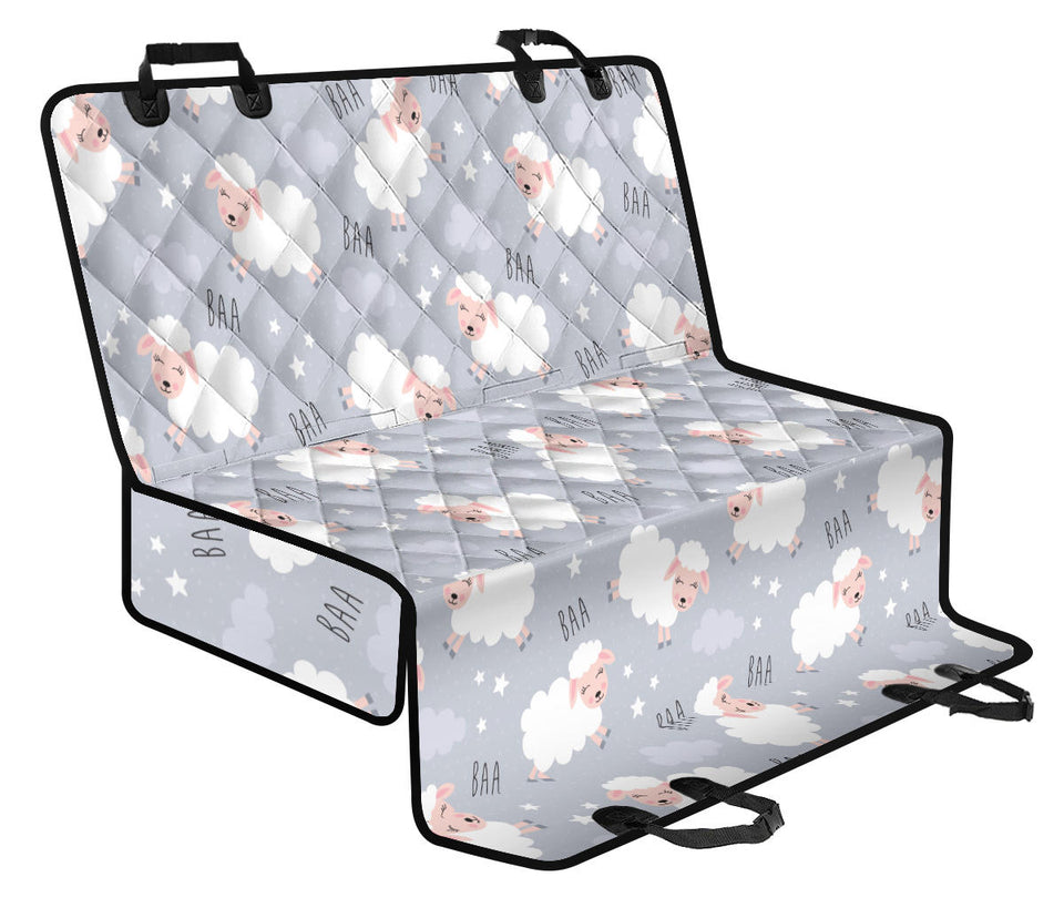 Sweet Dreams Sheep Pattern Dog Car Seat Covers