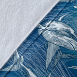 Shark Hand Drawn Premium Blanket