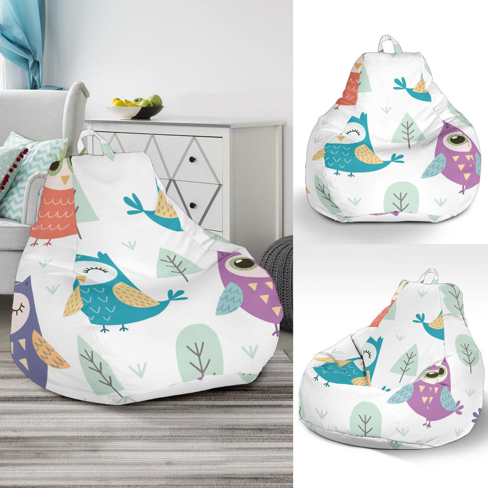 Cute Owl Pattern Bean Bag Cover