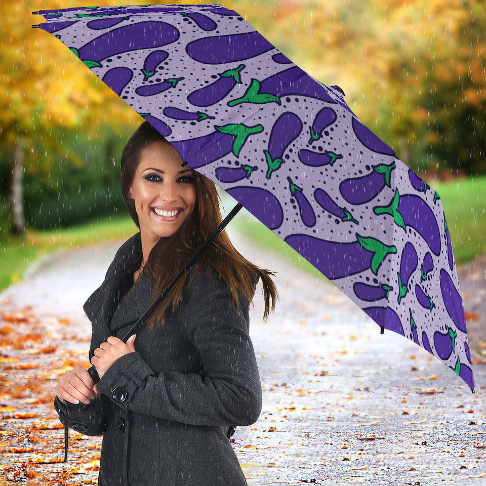 Eggplant Pattern Print Design 03 Umbrella