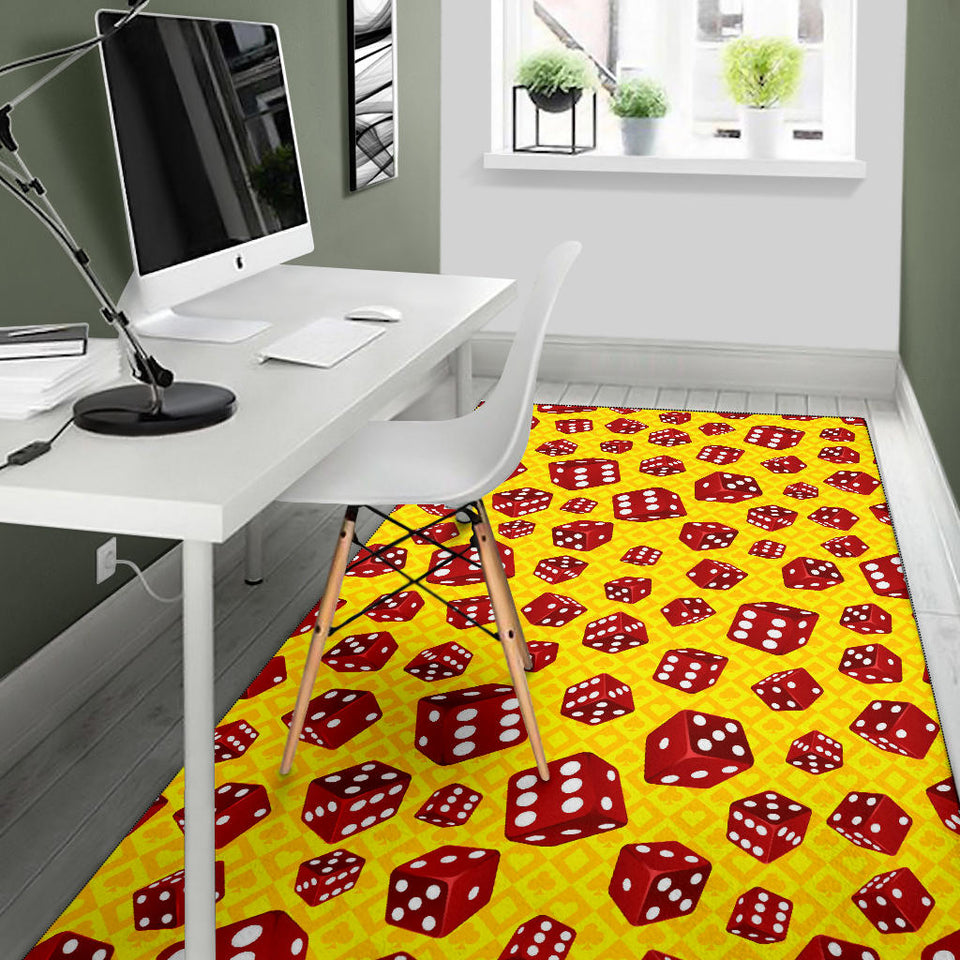 Dice Pattern Print Design 04 Area Rug