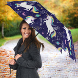 Hand Drawn Cute Unicorn Star Planet Umbrella