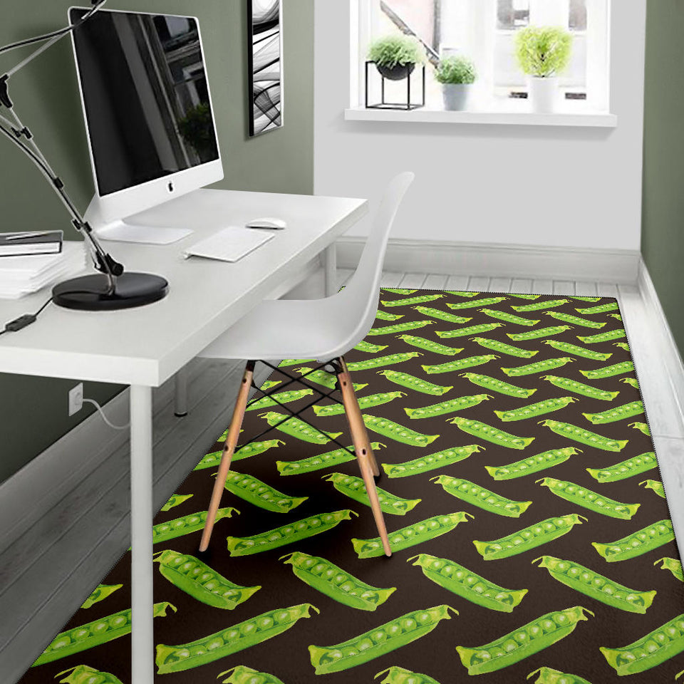 Green Peas Pattern Print Design 05 Area Rug