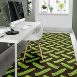 Green Peas Pattern Print Design 05 Area Rug