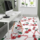 Hand Drawn Cherry Pattern Area Rug