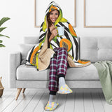 Papaya Design Pattern Hooded Blanket