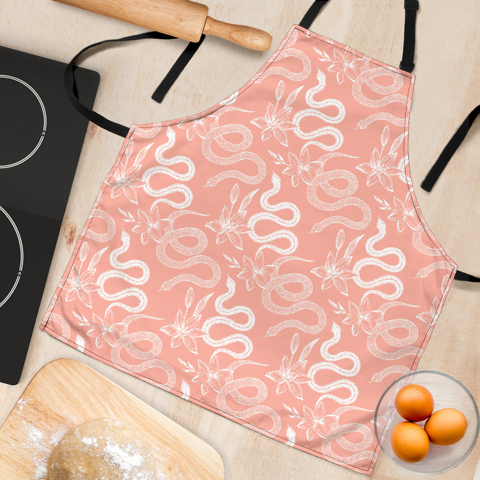 Snake Lilies Flower Pattern Adjustable Apron