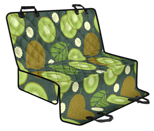 Whole Sliced Kiwi Leave And Flower Dog Car Seat Covers