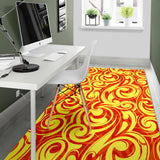 Fire Flame Design Pattern Area Rug