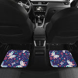Colorful Butterfly Flower Pattern.Eps Front And Back Car Mats