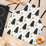Christmas Tree Holly Snow Star Pattern Adjustable Apron
